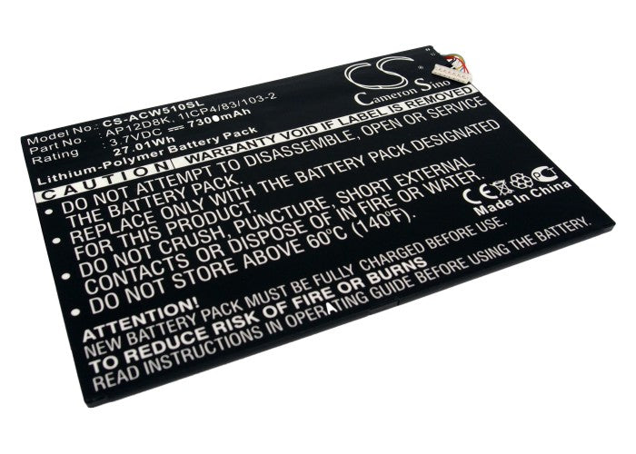 Replacement Battery for Acer Iconia Tab W510 – Tablet – 7300mAh / 3.7V - image 1