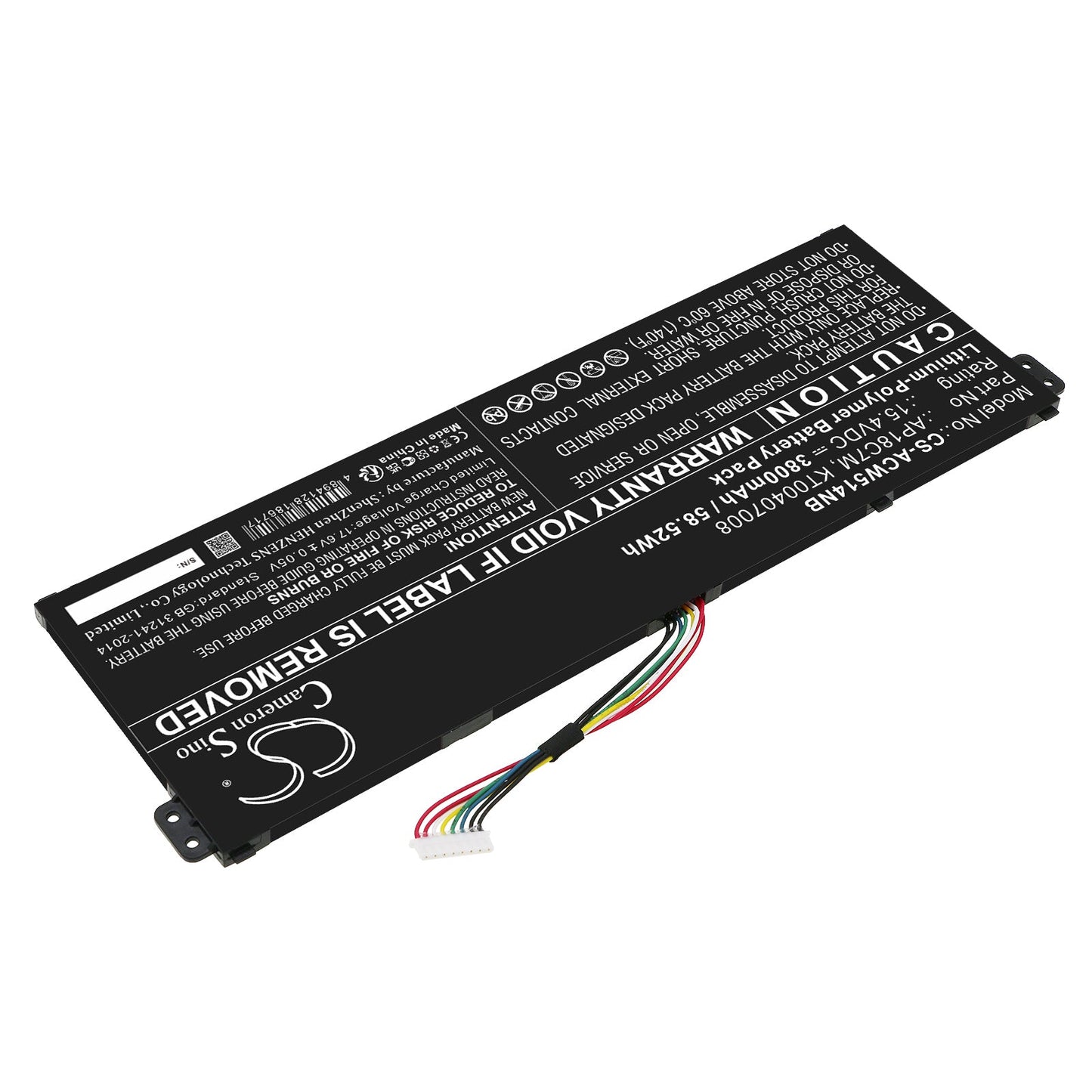 Replacement Battery for Acer  ConceptD 3 CN316-73G-729B – Notebook, Laptop – 3800mAh / 58.52Wh / 15.4V