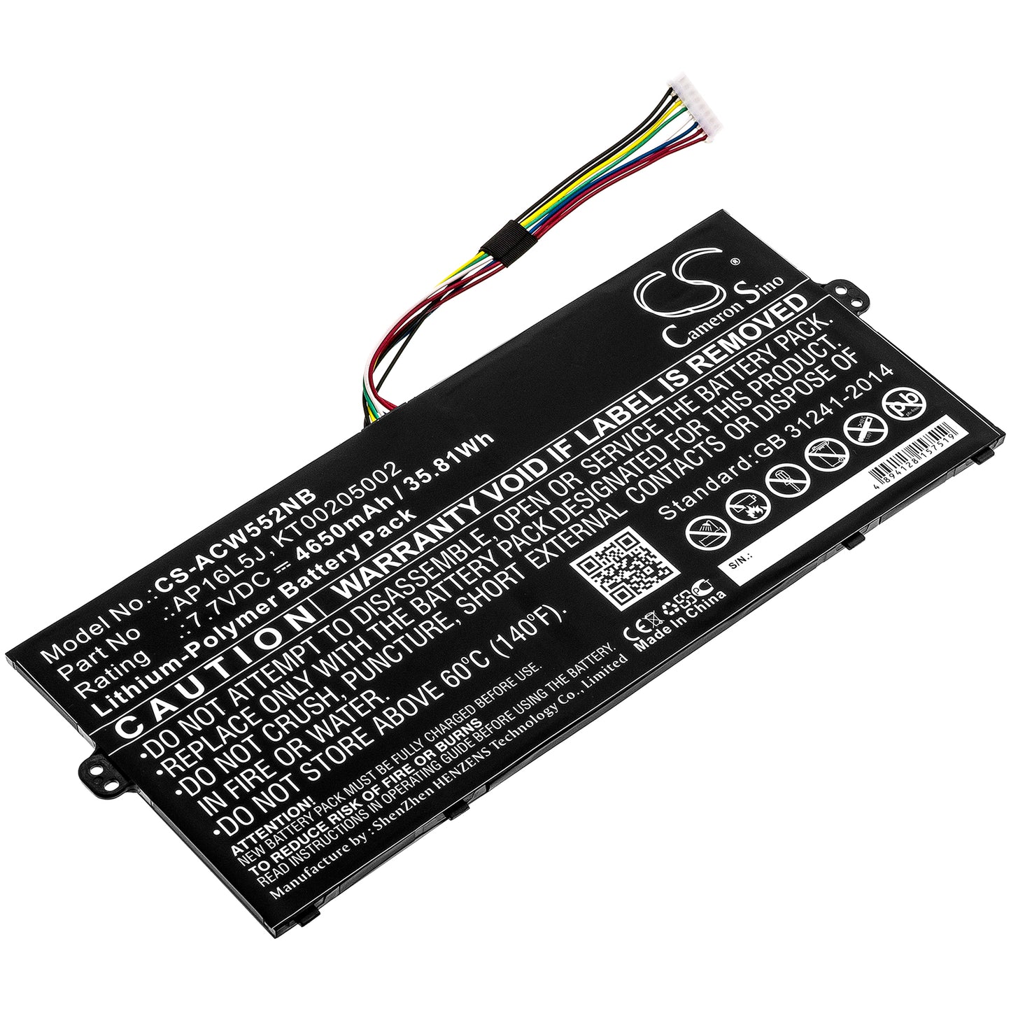 Replacement Battery for Acer swift 5 sf514-53t-58pj – Notebook, Laptop – 4650mAh / 7.7V - image 1
