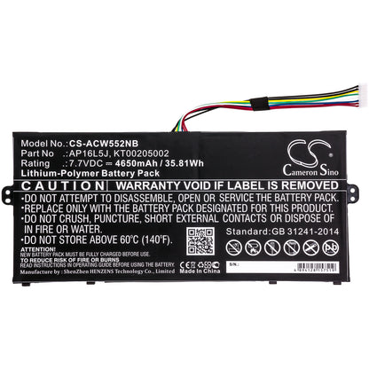 Replacement Battery for Acer swift 5 sf514-53t-58pj – Notebook, Laptop – 4650mAh / 7.7V - image 3
