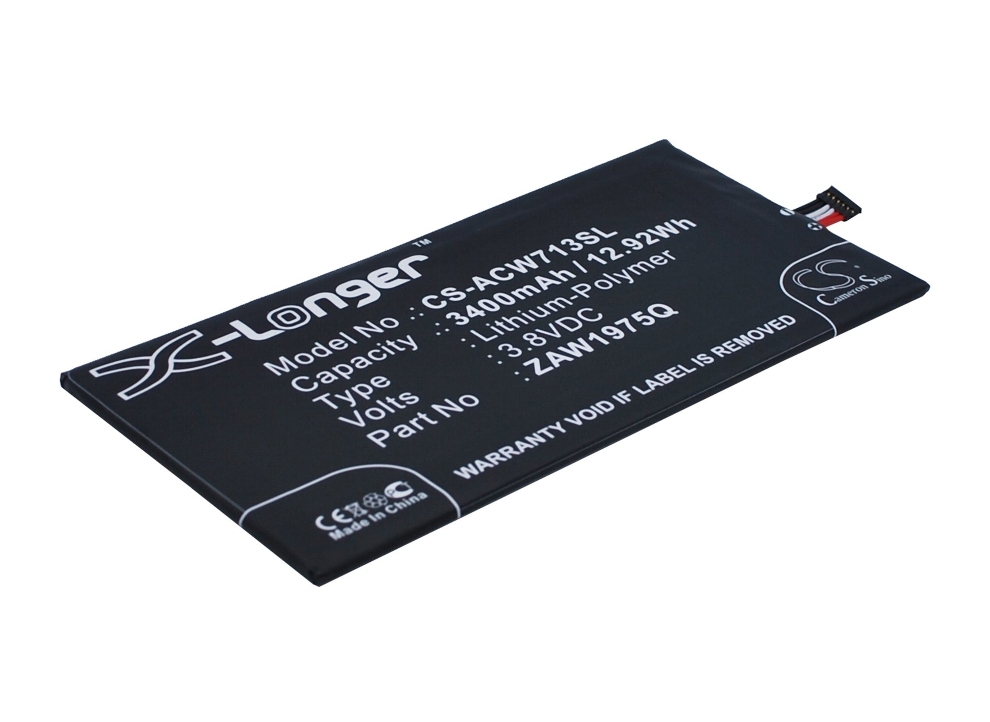 Replacement Battery for Acer Iconia Tab 7 – Tablet – 3400mAh / 3.8V - image 2