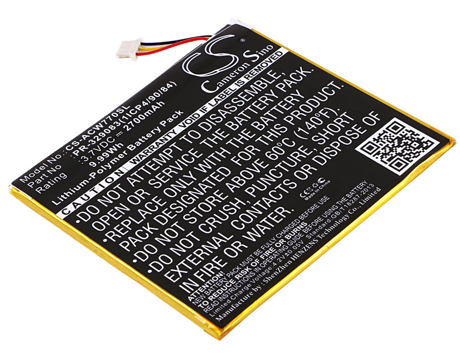 Replacement Battery for Acer Iconia One 7 B1-770 – Tablet – 2700mAh / 3.7V - image 1