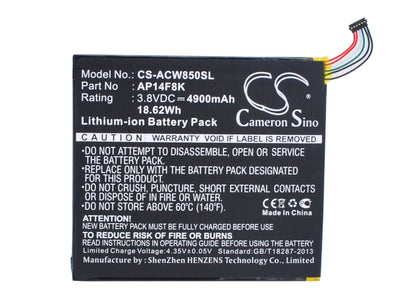 Replacement Battery for Acer Iconia Tab A1-850 – Tablet – 4900mAh / 3.8V - image 5