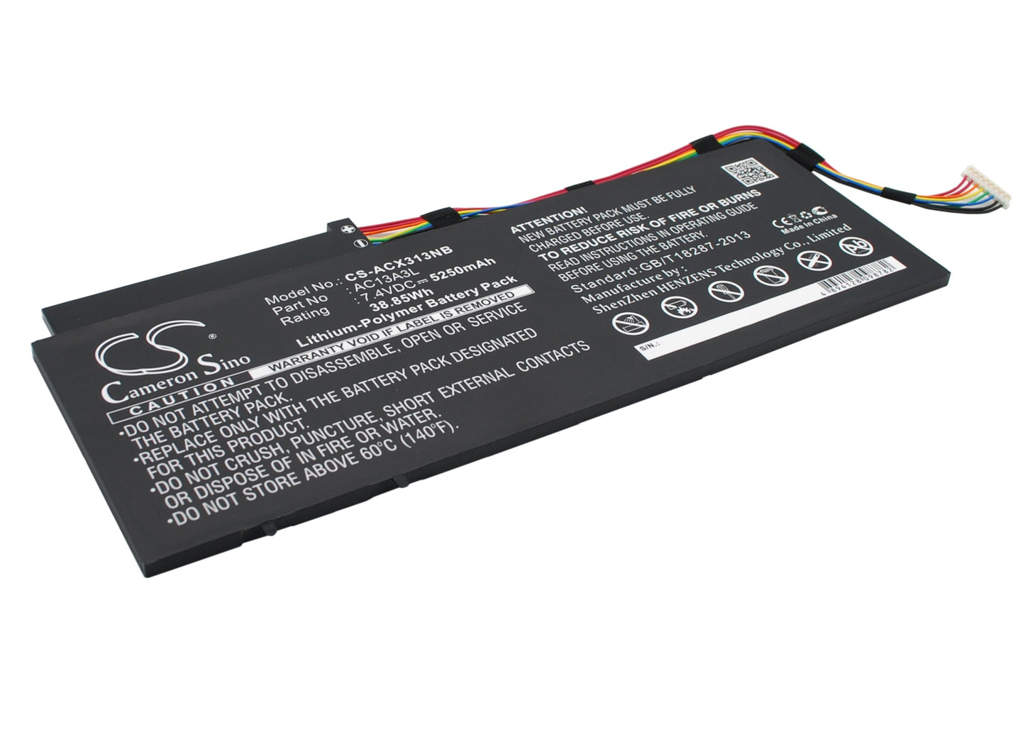 Replacement Battery for Acer  Aspire P3-131 – Notebook, Laptop – 5250mAh / 38.85Wh / 7.4V