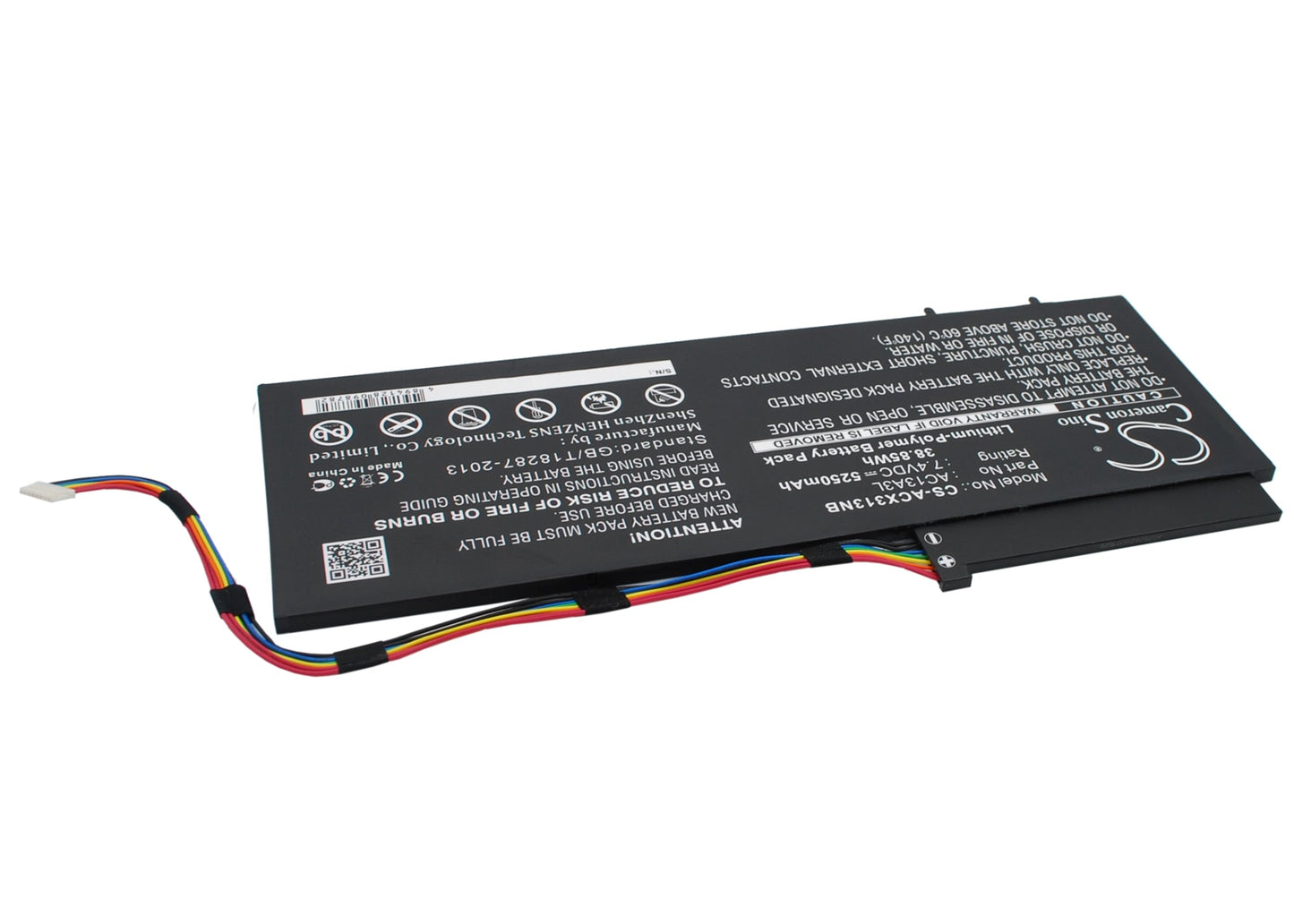 Replacement Battery for Acer  Aspire P3-131 – Notebook, Laptop – 5250mAh / 38.85Wh / 7.4V