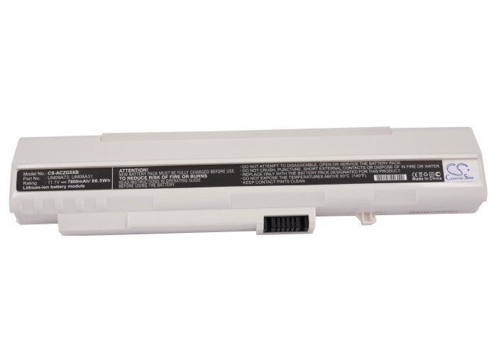 Replacement Battery for Acer  Aspire One – Notebook, Laptop – 7800mAh / 11.1V