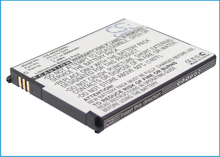 Replacement Battery for Advent 3500 – GPS, Navigator – 2000mAh / 3.7V - image 1