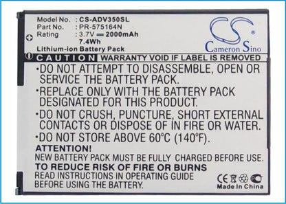 Replacement Battery for Advent 3500 – GPS, Navigator – 2000mAh / 3.7V - image 5