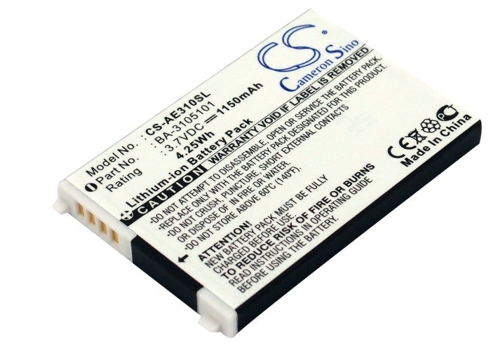 Replacement Battery for Acer E300 – GPS, Navigator – 1150mAh / 3.7V - image 1