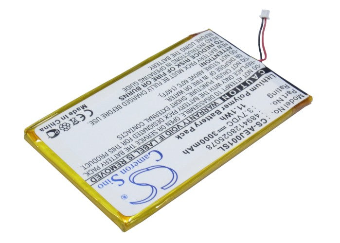 Replacement Battery for Ectaco jetBook e-Book Reader Burgundy – E-book, E-reader – 3000mAh / 3.7V