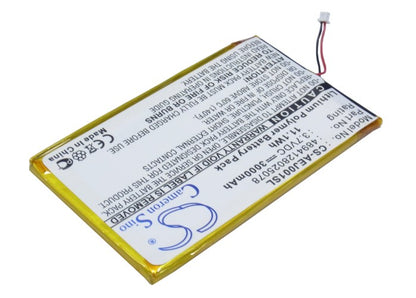 Replacement Battery for Ectaco jetBook e-Book Reader Burgundy – E-book, E-reader – 3000mAh / 3.7V