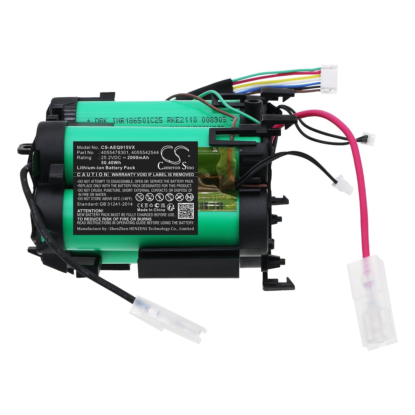 Replacement Battery for AEG  AEG QX 9 1 50 IB – Vacuum – 2000mAh / 50.4Wh / 25.2V