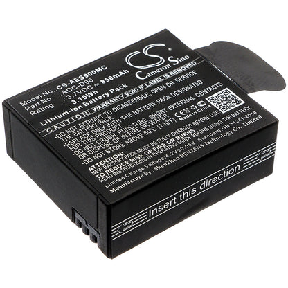 Replacement Battery for AEE  D90 – Camera – 850mAh / 3.15Wh / 3.7V