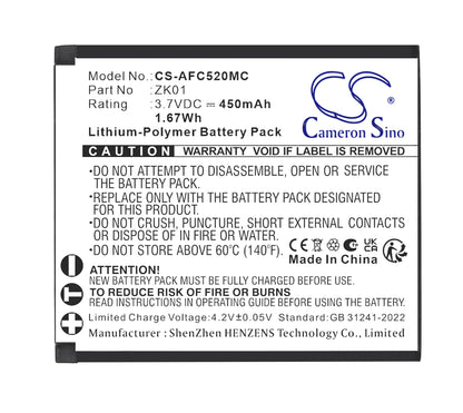 Replacement Battery for AgfaPhoto Realishot DC5200 – Camera – 450mAh / 3.7V