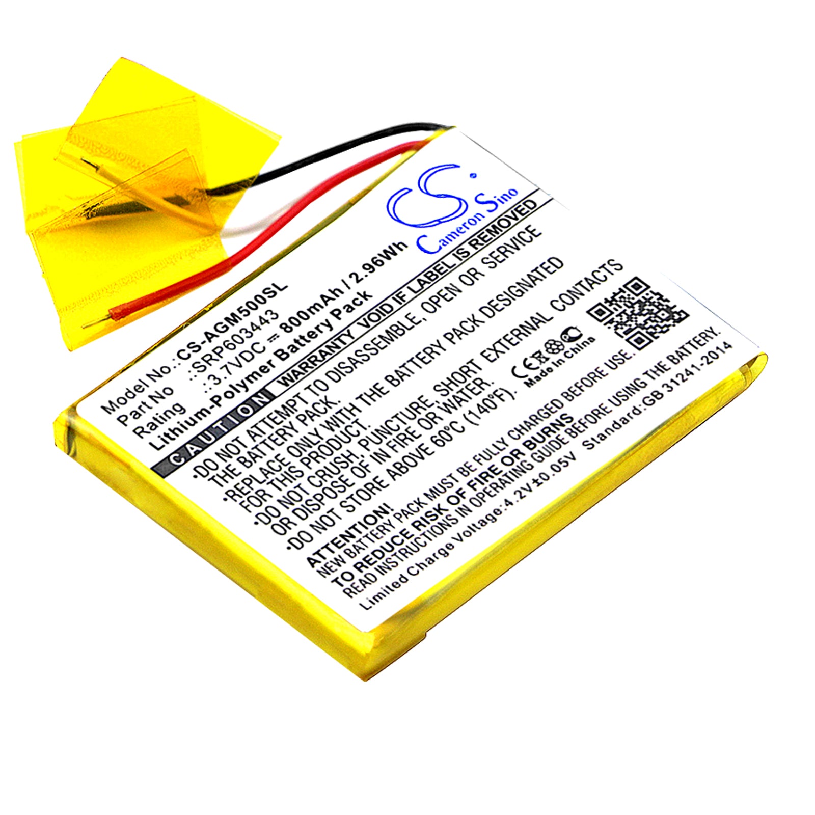 Replacement Battery for Astro A50 – Wireless Headset – 800mAh / 3.7V - image 1