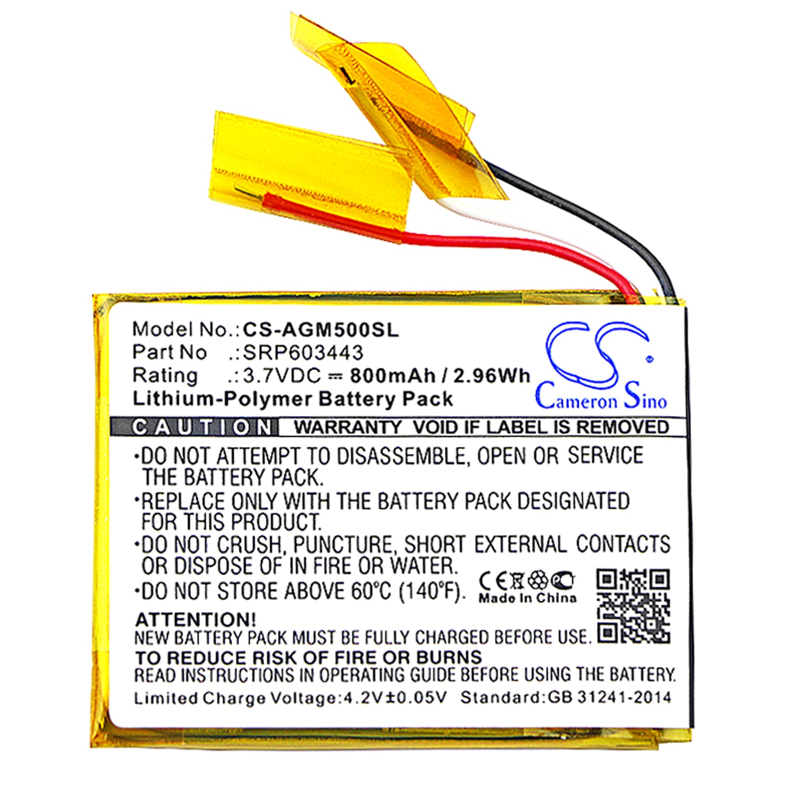 Replacement Battery for Astro A50 – Wireless Headset – 800mAh / 3.7V - image 3