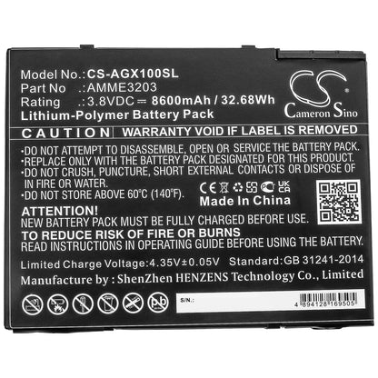 Replacement Battery for Aegex 10 Tablets – Tablet – 8600mAh / 3.8V - image 3