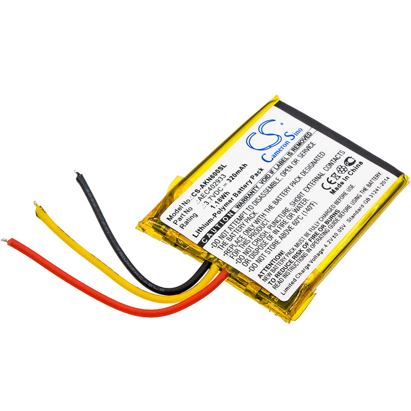 Replacement Battery for AKG N60 NC – Wireless Headset – 320mAh / 3.7V - image 1