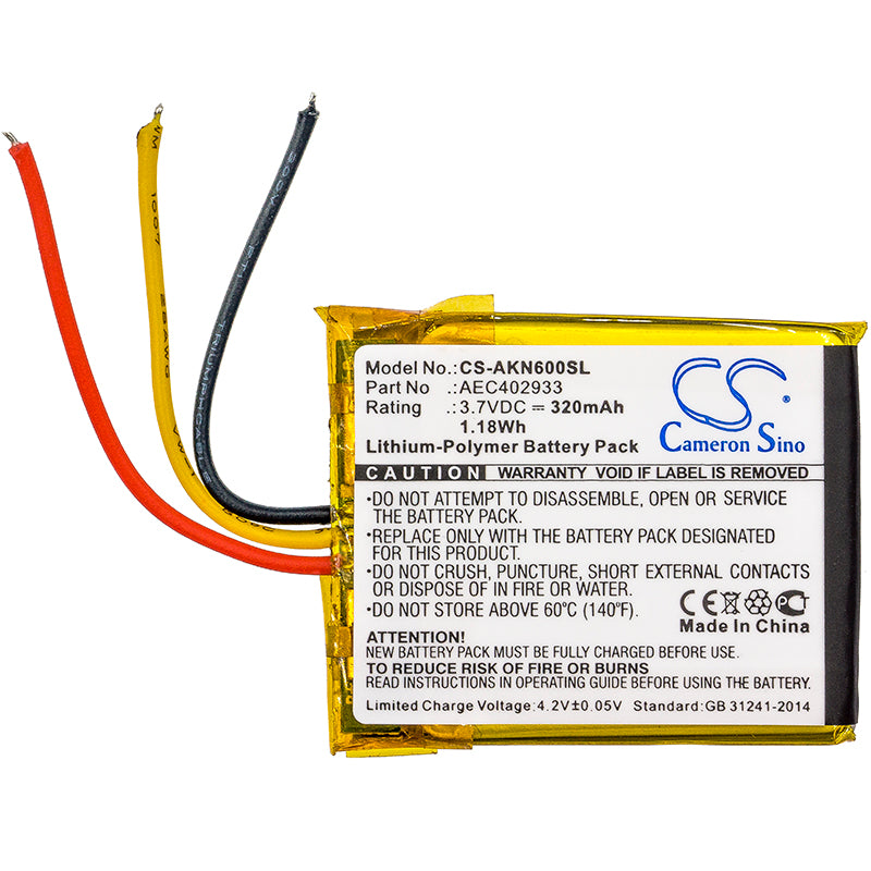 Replacement Battery for AKG N60 NC – Wireless Headset – 320mAh / 3.7V - image 3