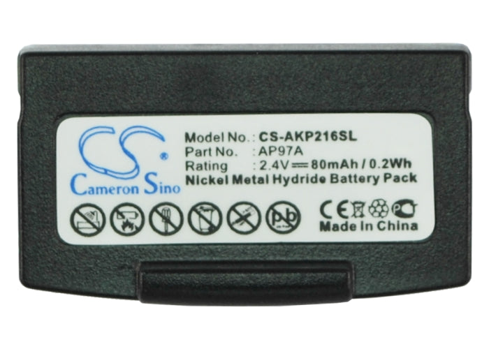 Replacement Battery for Williams Sound  WIR RX-18 Infrared Receiver – Wireless Headset – 80mAh / 0.19Wh / 2.4V