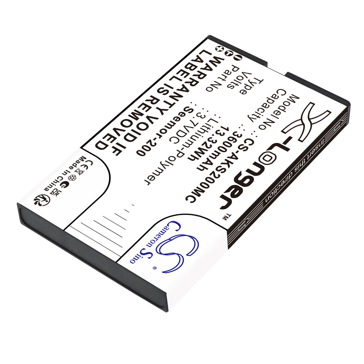 Replacement Battery for AKASO Seemor 200 – Camera – 3600mAh / 3.7V