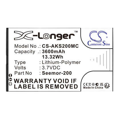 Replacement Battery for AKASO Seemor 200 – Camera – 3600mAh / 3.7V