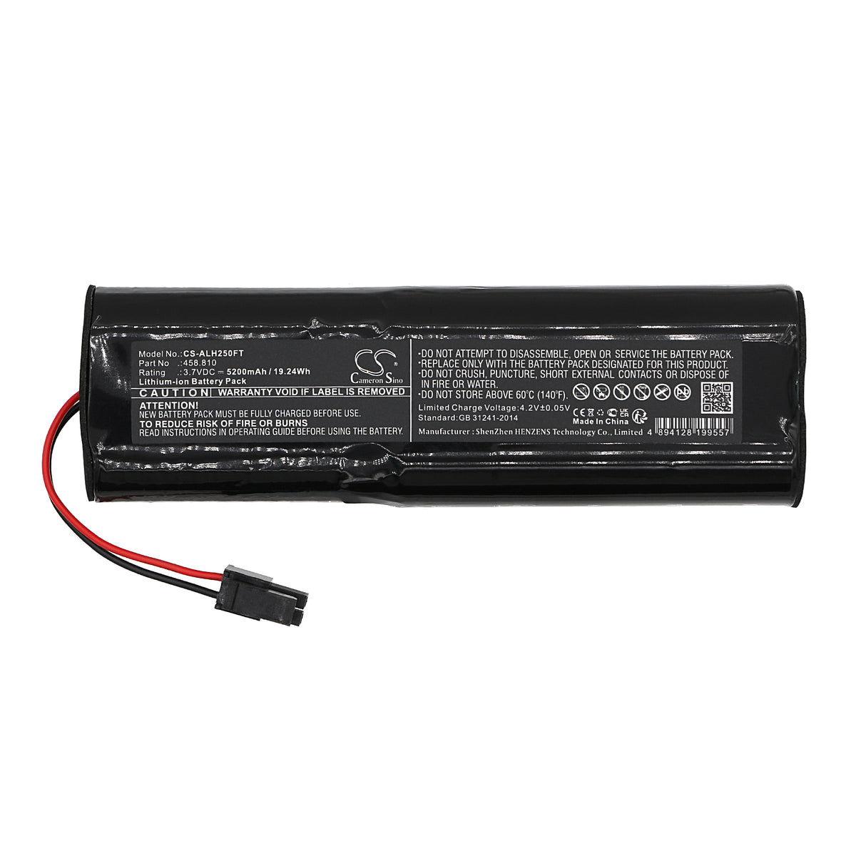 Replacement Battery for Acculux HL25EX ex – Flashlight – 5200mAh / 3.7V
