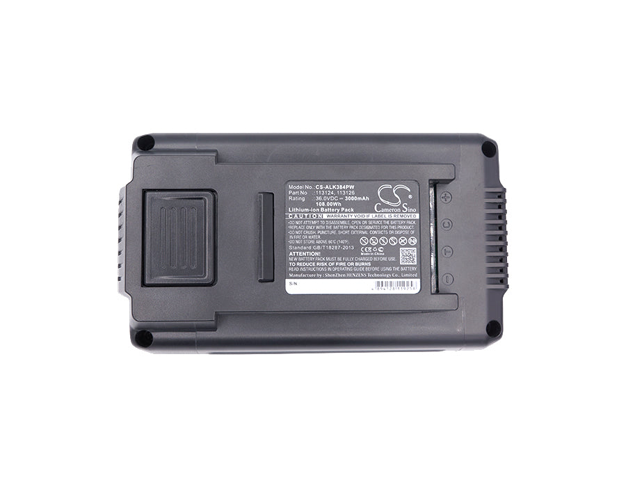 Replacement Battery for AL-KO  113278 – Lawn Mowers – 3000mAh / 108.00Wh / 36.0V
