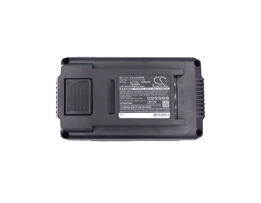 Replacement Battery for AL-KO  113278 – Lawn Mowers – 5000mAh / 180.00Wh / 36.0V