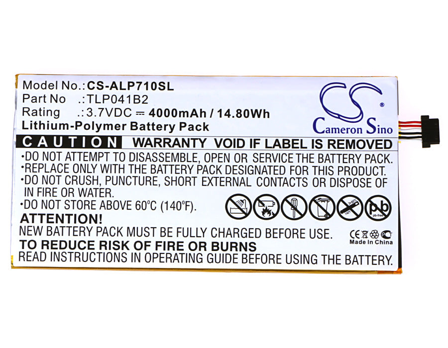 Replacement Battery for Alcatel OneTouch EVO 7 HD – Tablet – 4000mAh / 3.7V - image 5