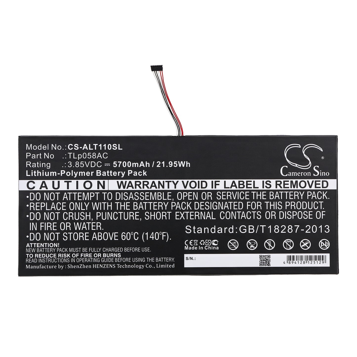 Replacement Battery for Alcatel OT-8085 – Tablet – 5700mAh / 3.85V - image 3
