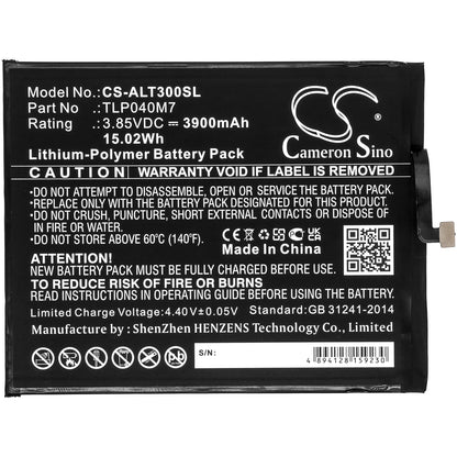 Replacement Battery for Alcatel 3T – Tablet – 3900mAh / 3.85V - image 3