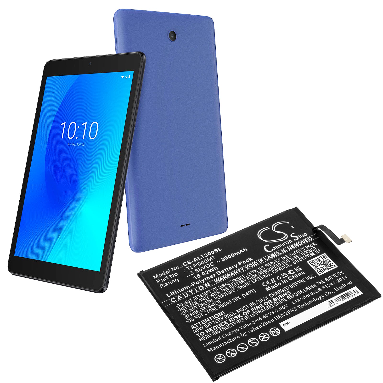 Replacement Battery for Alcatel 3T – Tablet – 3900mAh / 3.85V - image 5