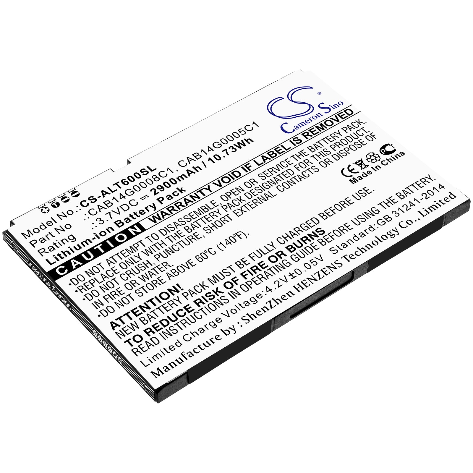 Replacement Battery for Alcatel One Touch T60 – Tablet – 2900mAh / 3.7V - image 1