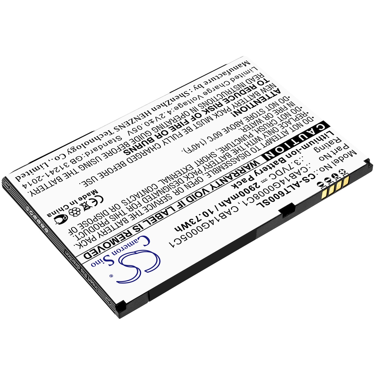 Replacement Battery for Alcatel One Touch T60 – Tablet – 2900mAh / 3.7V - image 2