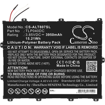 Replacement Battery for Alcatel One Touch Pixi 3 8 – Tablet – 3950mAh / 3.85V - image 3
