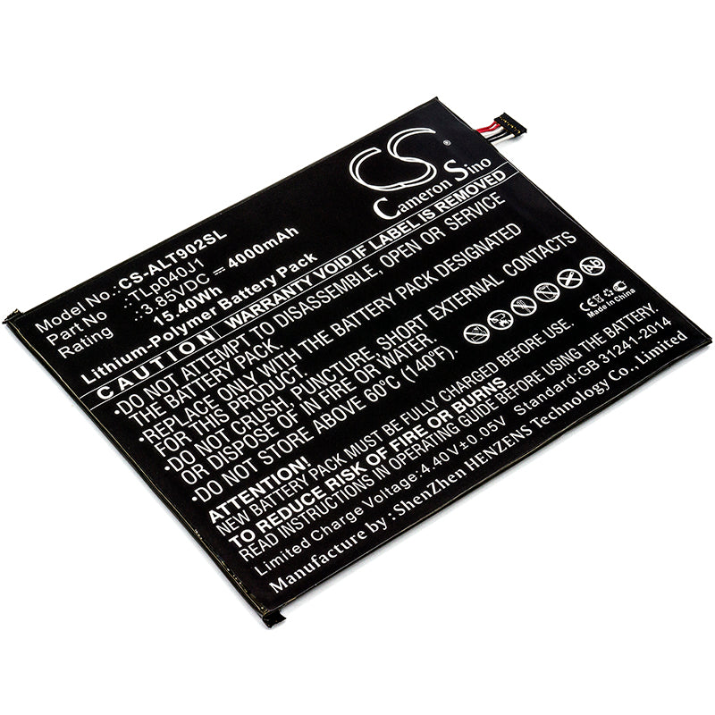 Replacement Battery for Alcatel A30 Tablet – Tablet – 4000mAh / 3.85V - image 1