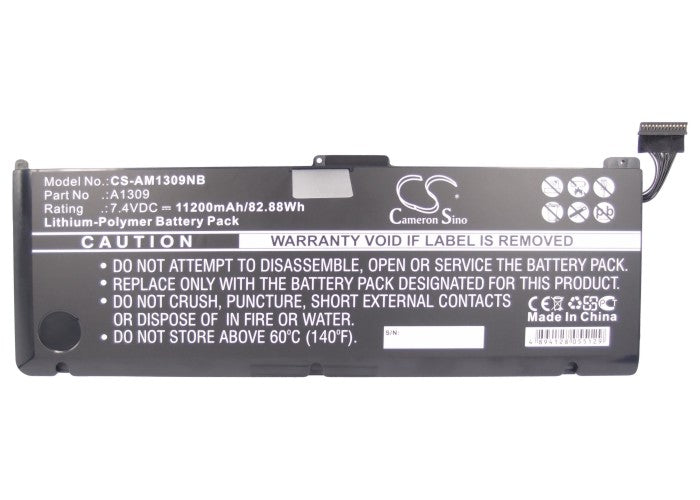 Replacement Battery for Apple  MacBook Pro 17" A1297 2009 Ver – Notebook, Laptop – 11200mAh / 82.88Wh / 7.4V