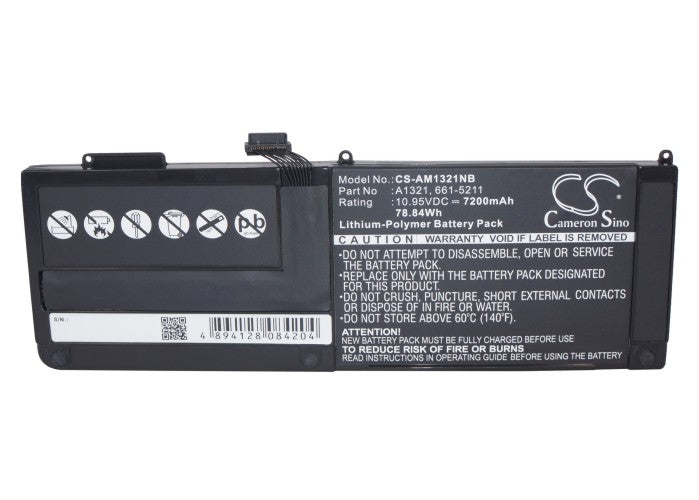 Replacement Battery for Apple  A1286 – Notebook, Laptop – 7200mAh / 78.84Wh / 10.95V