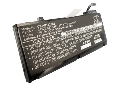 Replacement Battery for Apple  MacBook Pro 13 – Notebook, Laptop – 5800mAh / 63.51Wh / 10.95V