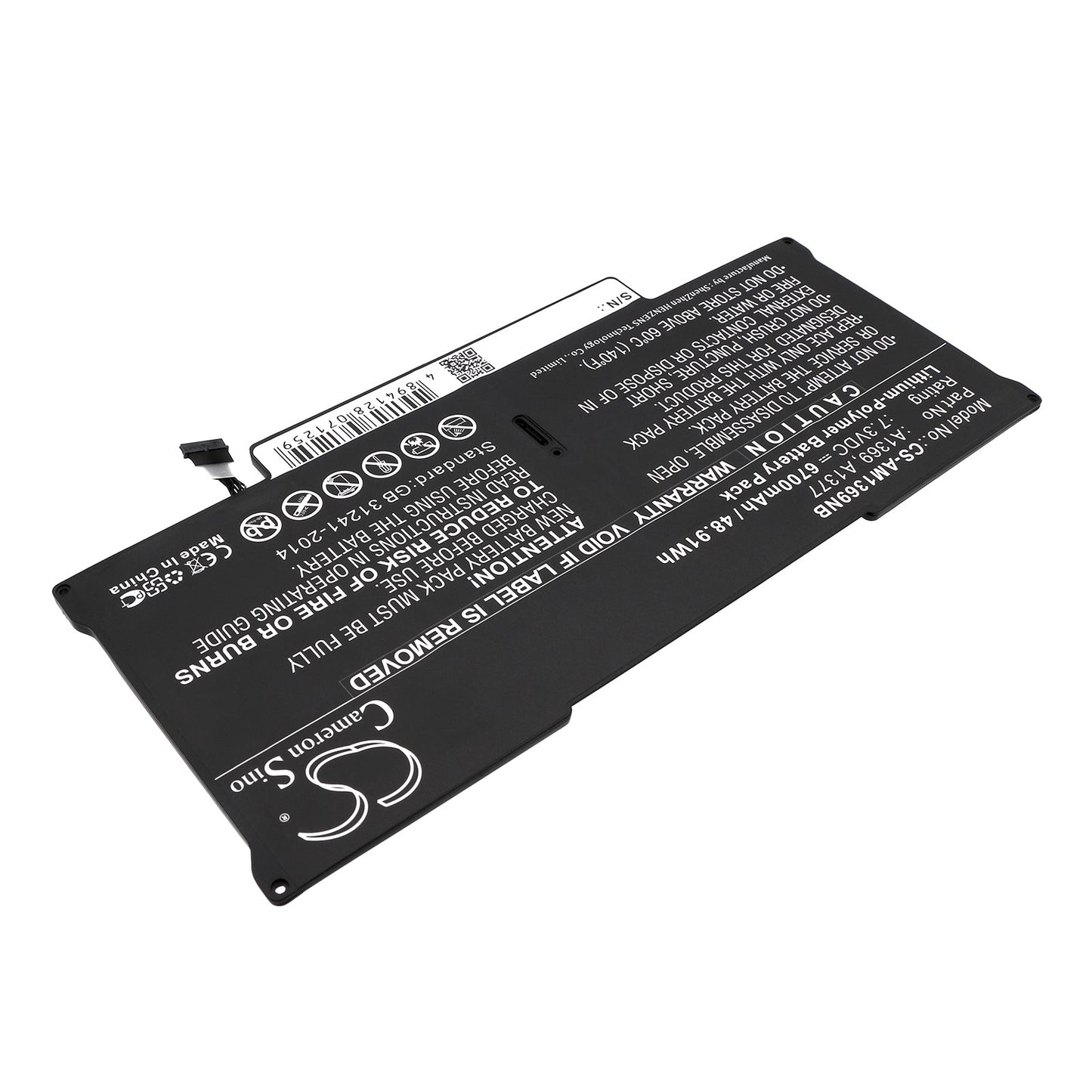 Replacement Battery for Apple  Macbook Air 13.3 MC503B/A – Notebook, Laptop – 6700mAh / 48.91Wh / 7.3V