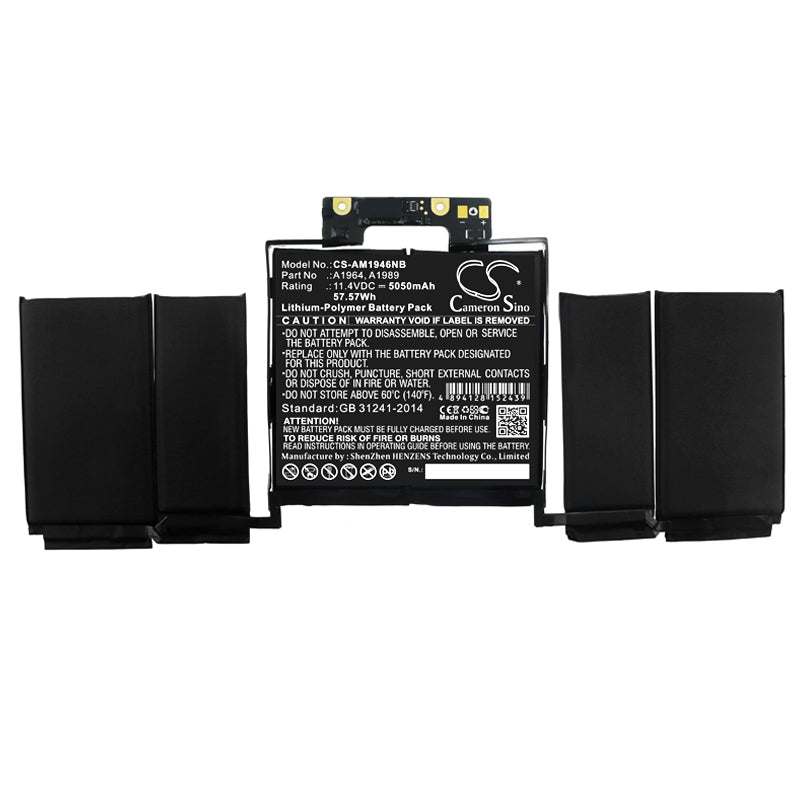 Replacement Battery for Apple MacBook Pro 2.3 GHZ Core I5(I5-8259U) A1989(EMC 3214) – Notebook, Laptop – 5050mAh / 11.4V - image 3