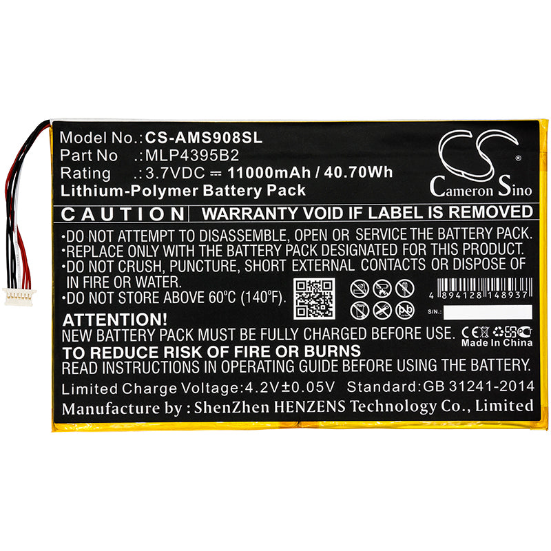 Replacement Battery for Autel MaxiSys MS908 – Diagnostic Scanner – 11000mAh / 3.7V