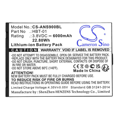 Replacement Battery for Aisino A90 – Payment Terminal – 6000mAh / 3.8V