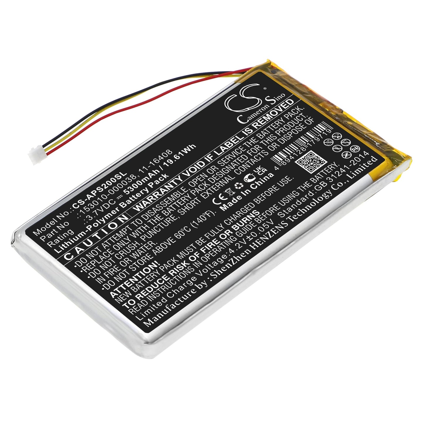 Replacement Battery for Appareo  Stratus 2 – GPS, Navigator – 5300mAh / 19.61Wh / 3.7V