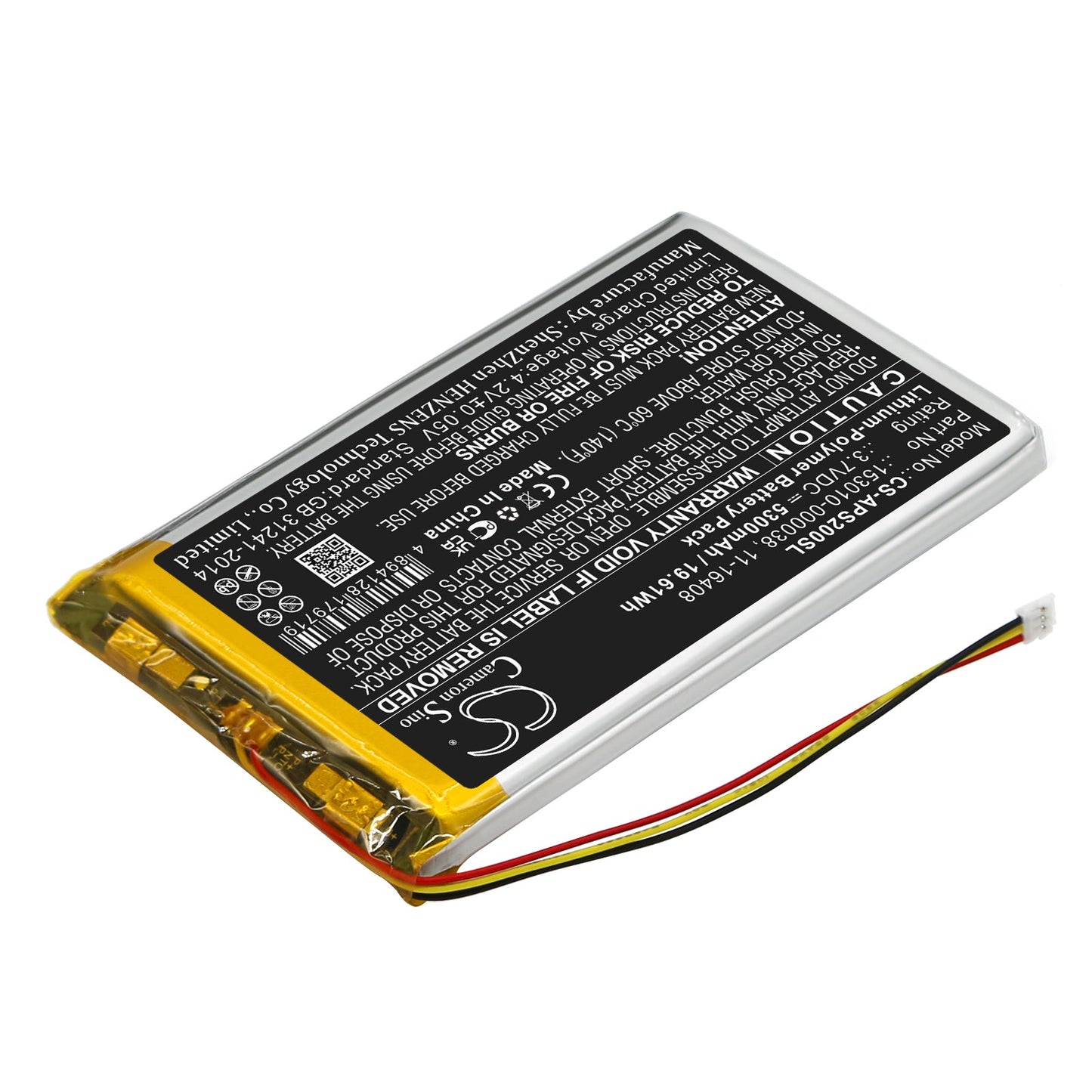 Replacement Battery for Appareo  Stratus 2 – GPS, Navigator – 5300mAh / 19.61Wh / 3.7V