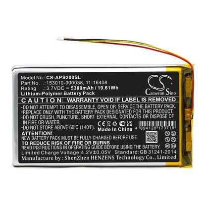 Replacement Battery for Appareo  Stratus 2 – GPS, Navigator – 5300mAh / 19.61Wh / 3.7V