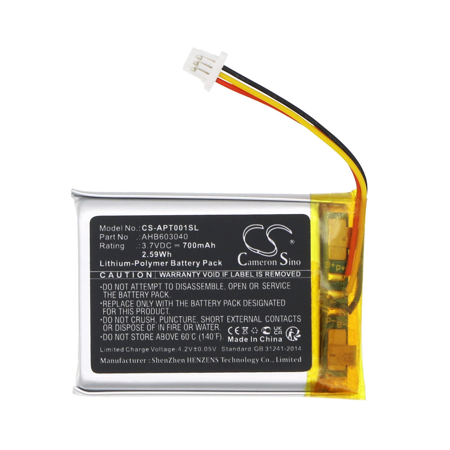Replacement Battery for adidas  RPT-01 – Wireless Headset – 700mAh / 2.59Wh / 3.7V