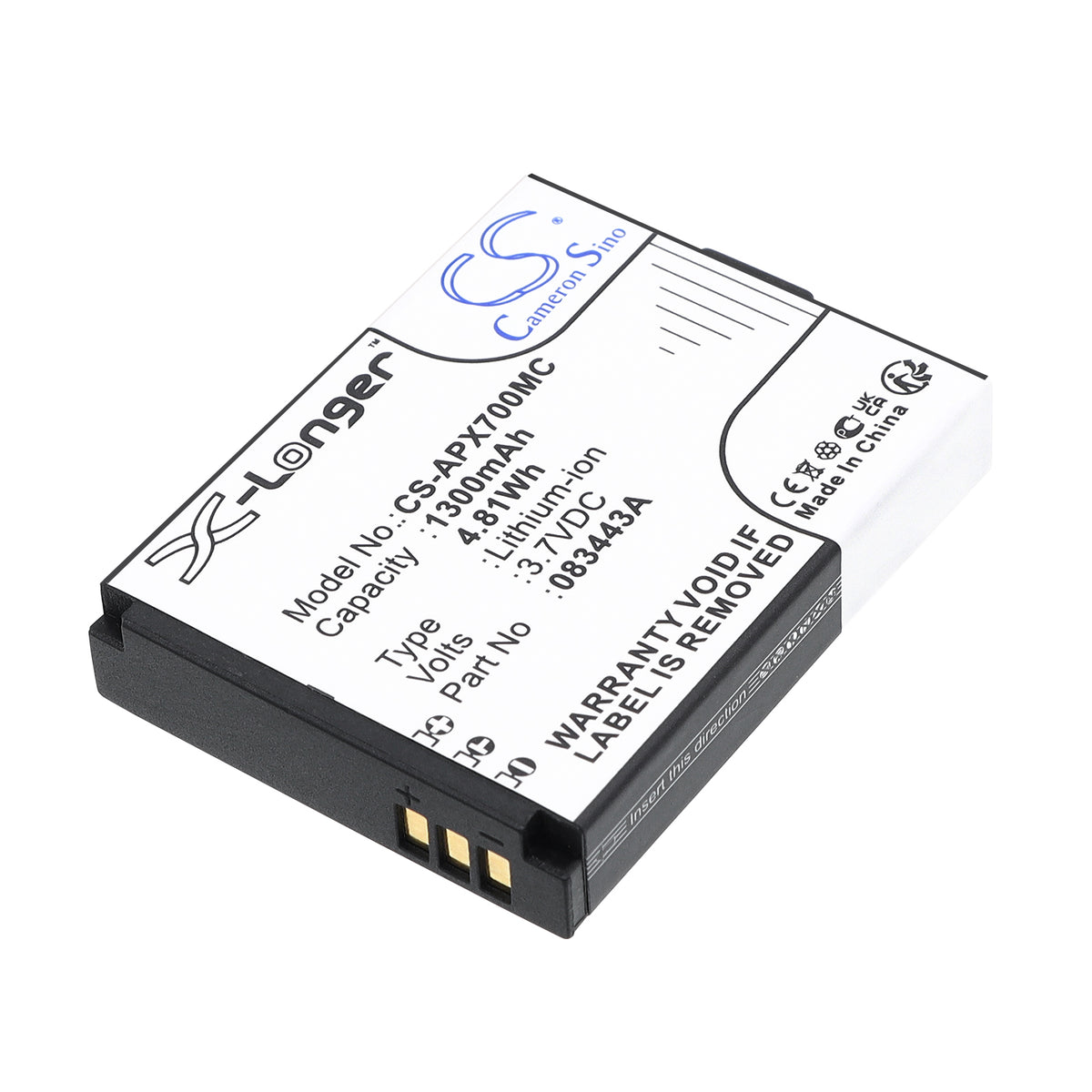 Replacement Battery for Actionpro X7 – Camera – 1300mAh / 3.7V