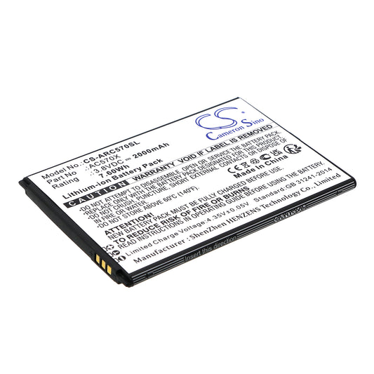Replacement Battery for Archos OXYGEN 57 – Mobile, SmartPhone – 2000mAh / 3.8V